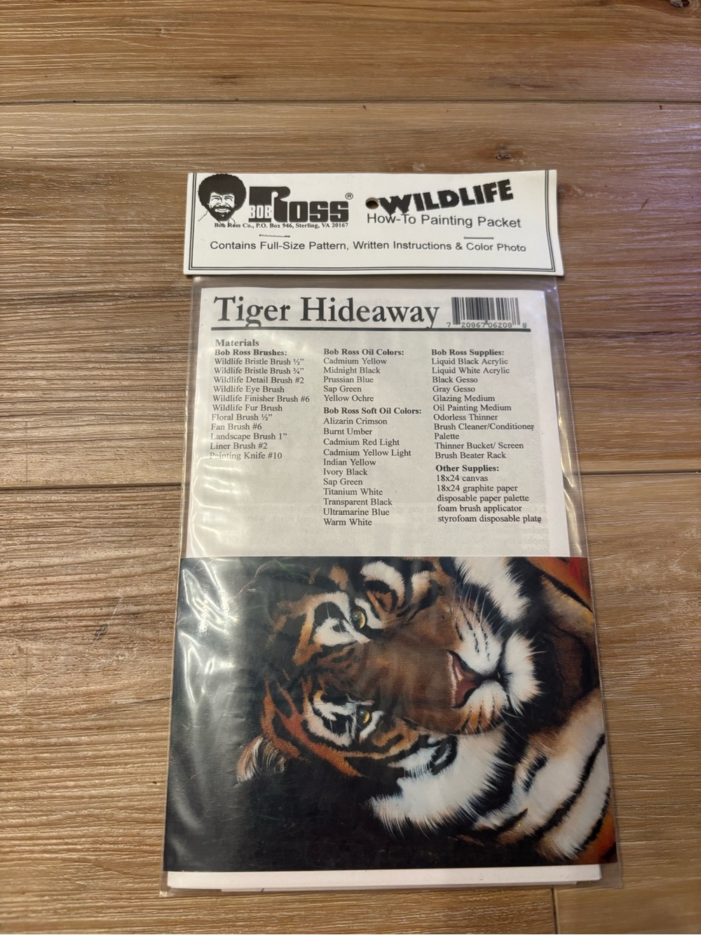 Bob Ross Floral How-To Painting Packet: Tiger Hideaway